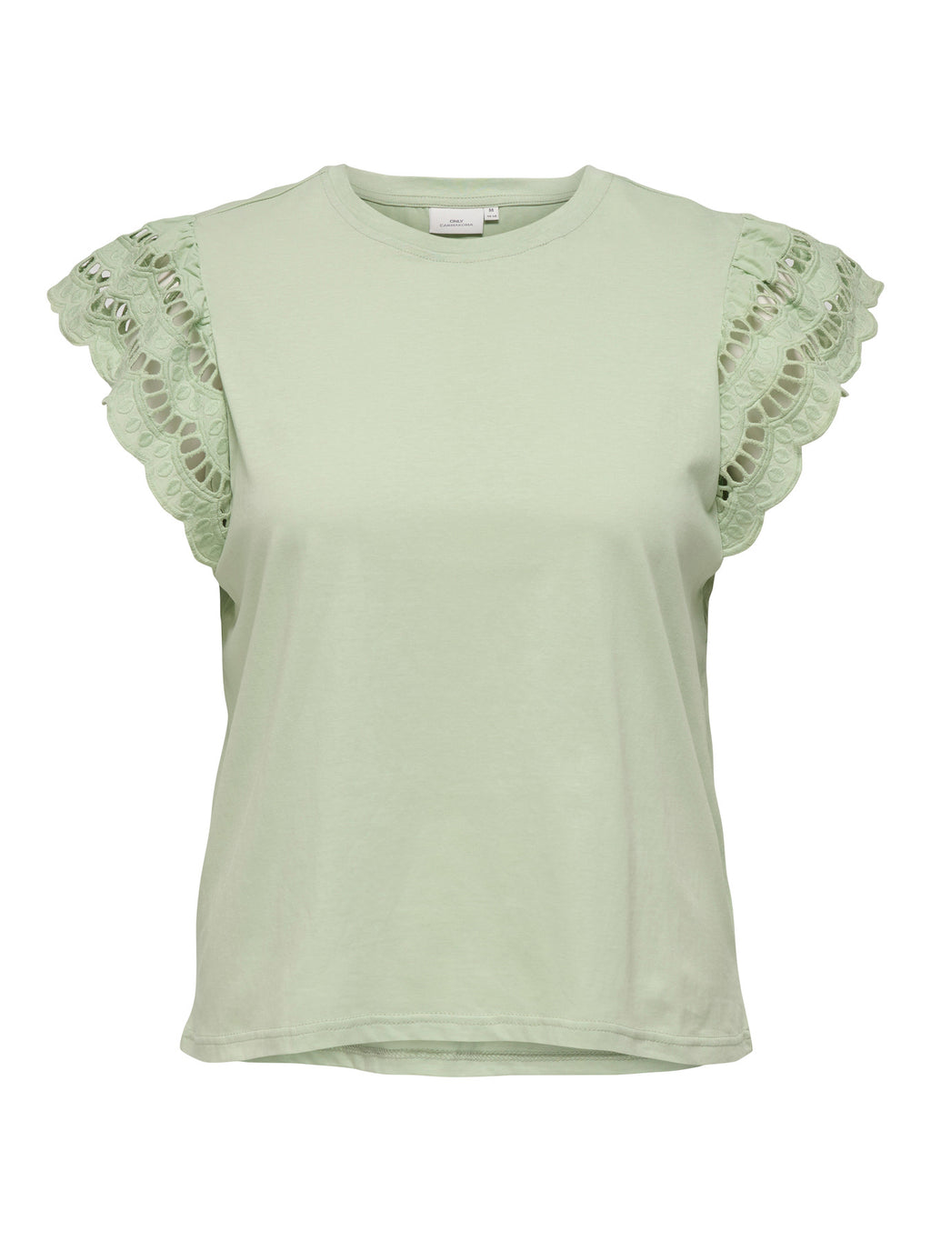 CARMACY S/S O-NECK MIX TOP JRS Laurel Green