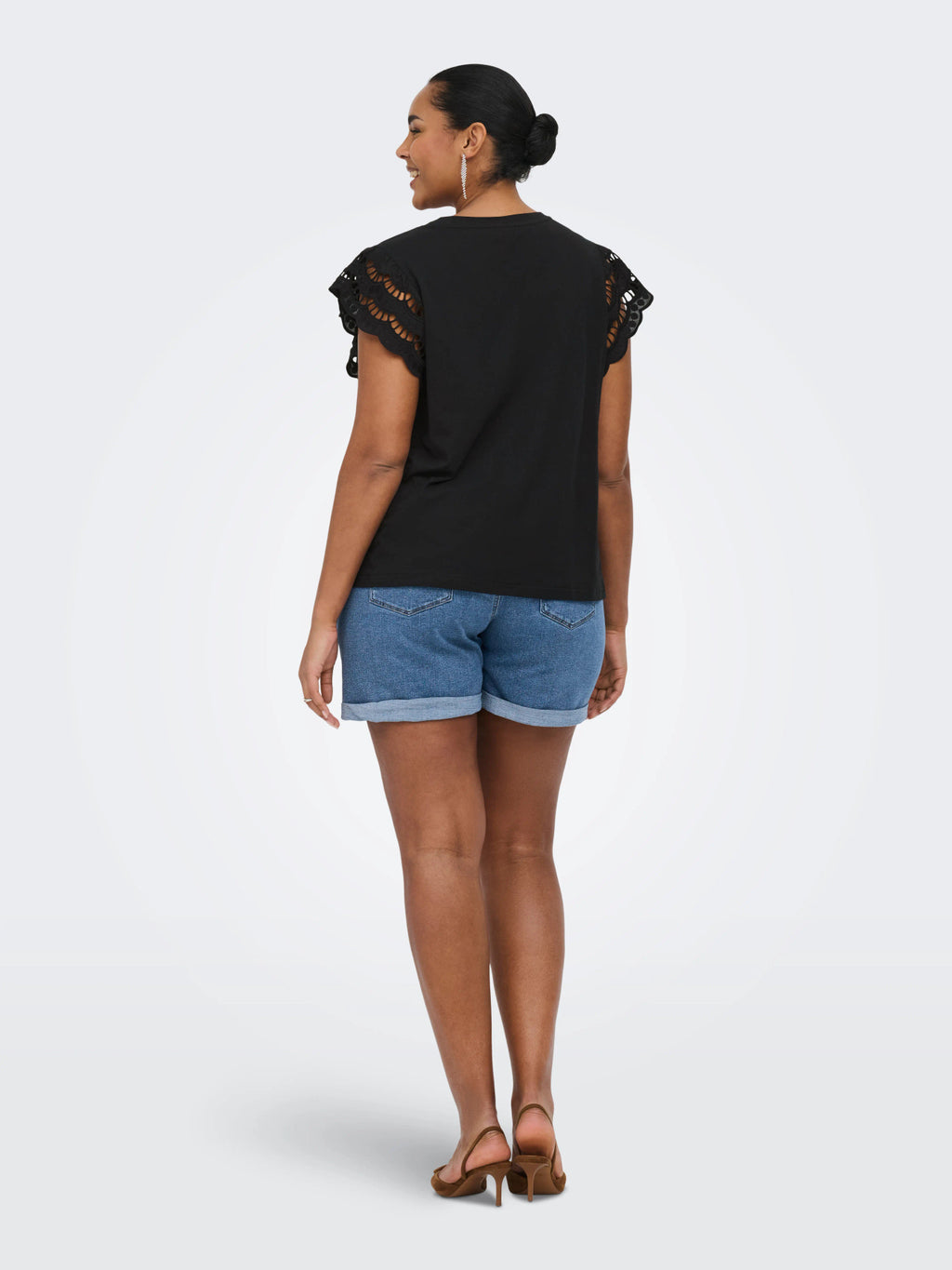 CARMACY S/S O-NECK MIX TOP JRS Black