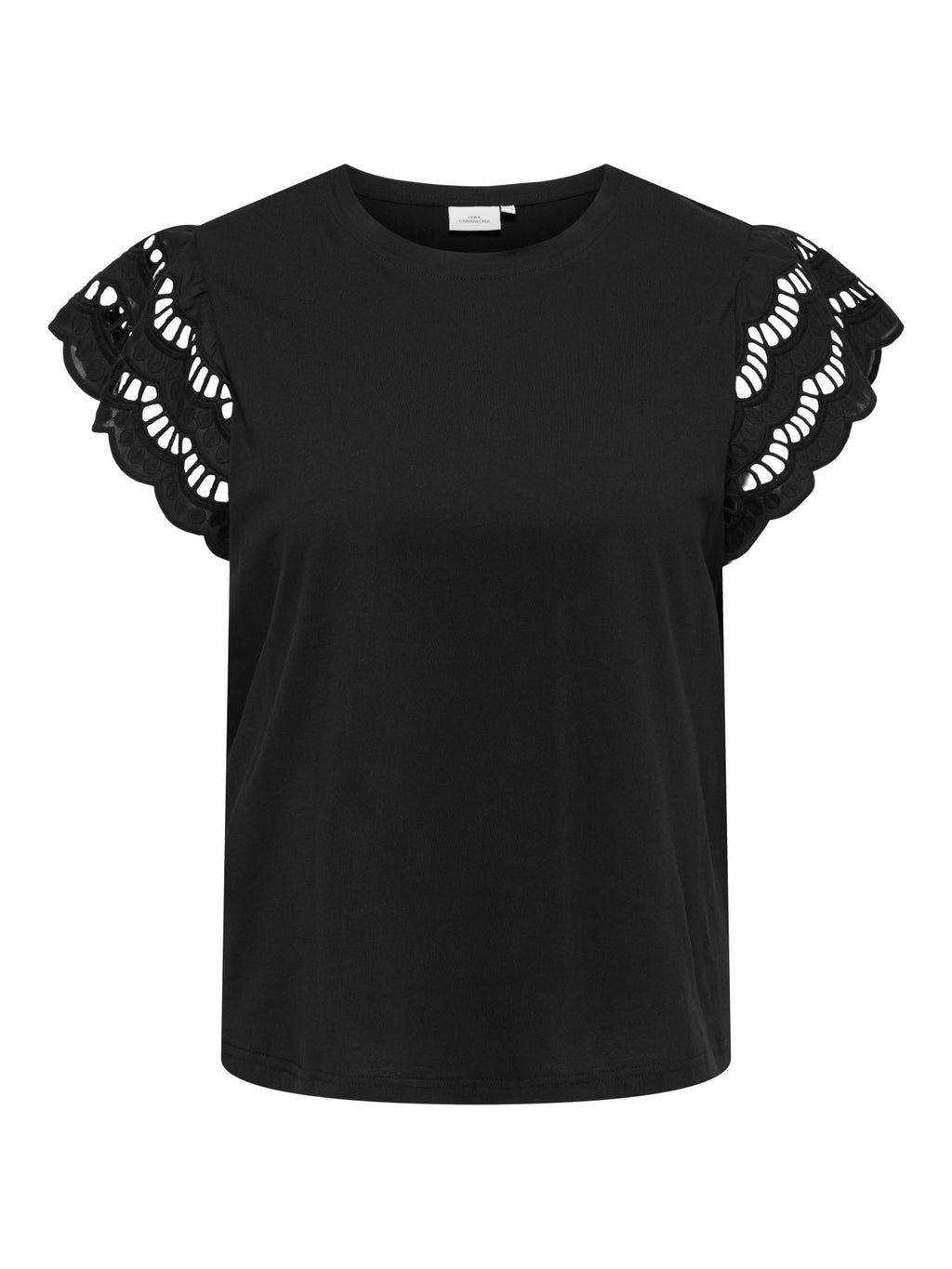 CARMACY S/S O-NECK MIX TOP JRS Black