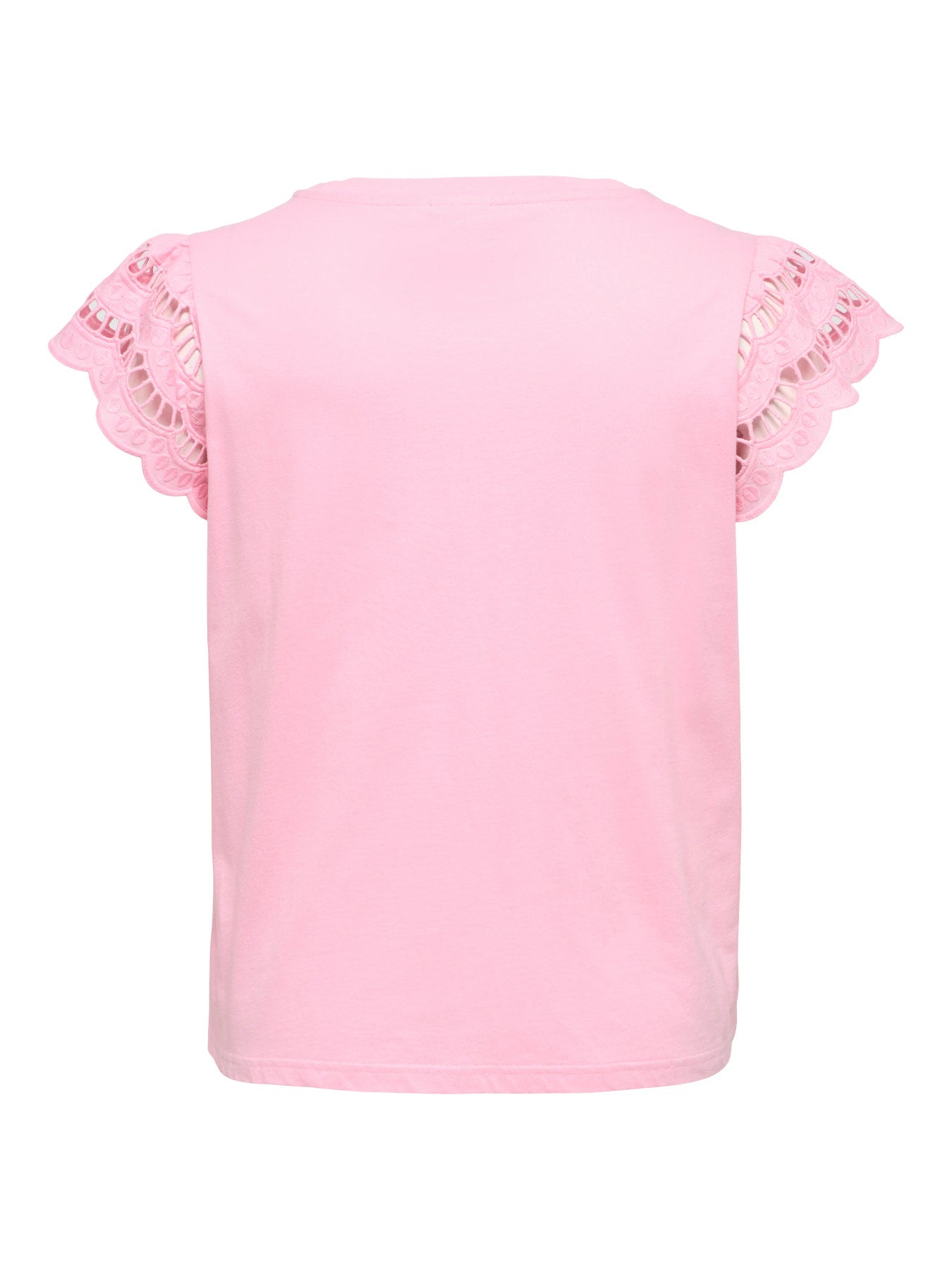 CARMACY S/S O-NECK MIX TOP JRS Romance Rose