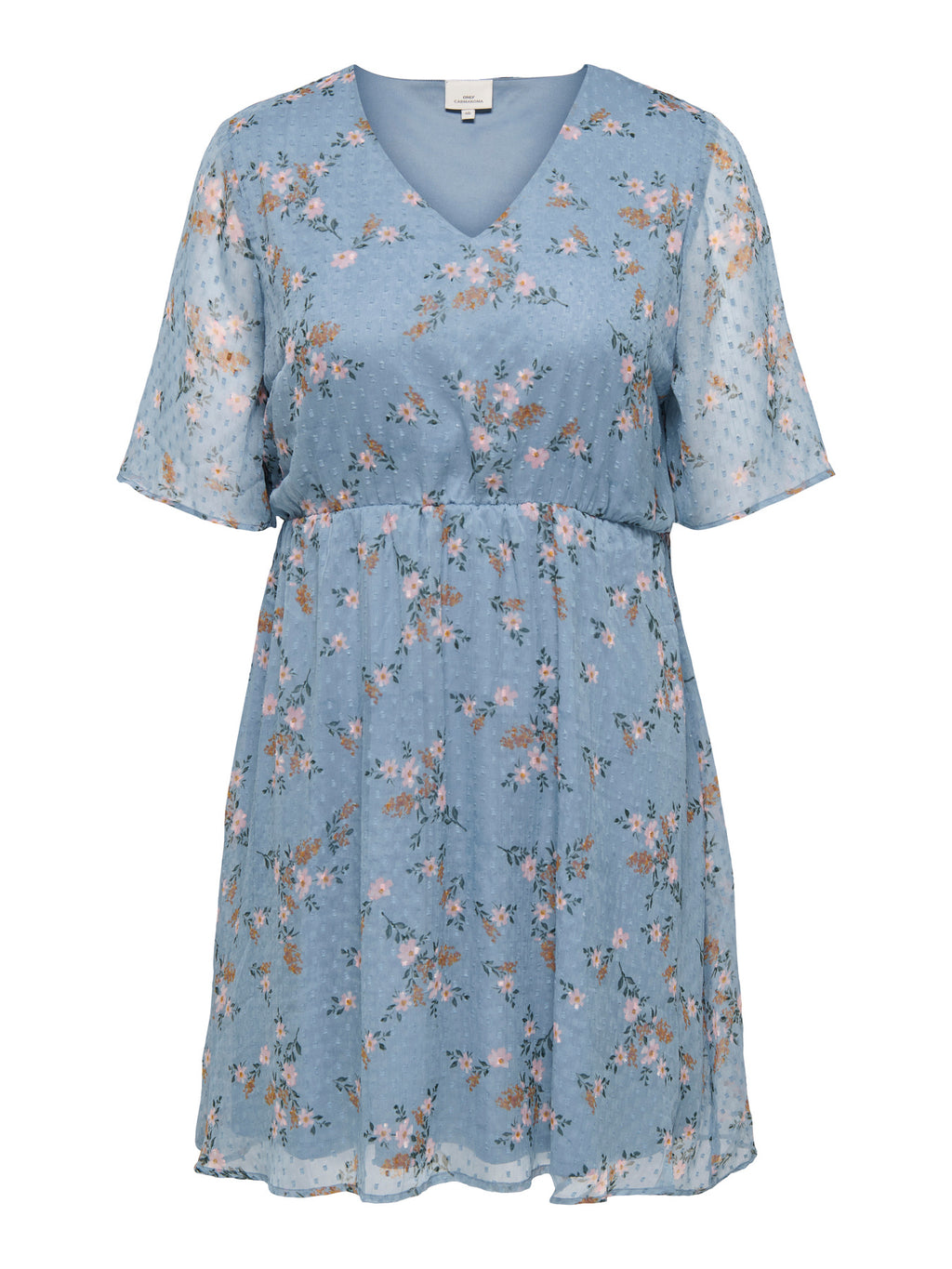 CARSIGRID 2/4 V-NECK KNEE DRESS AOP