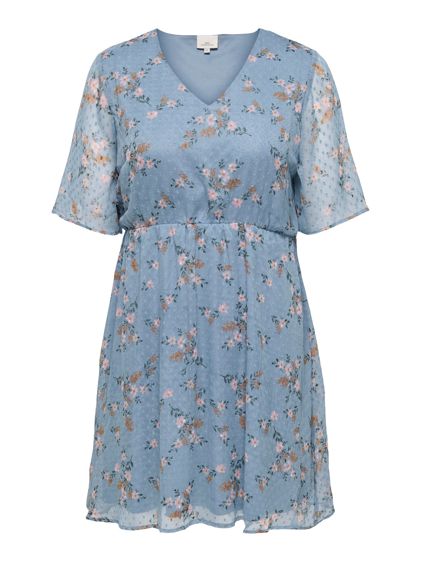 CARSIGRID 2/4 V-NECK KNEE DRESS AOP