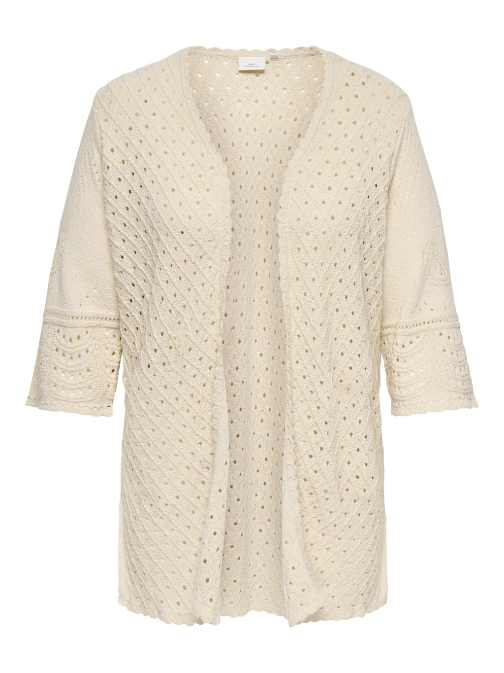 CARLUZA 3/4 V-NECK LONG KIMONO KNT