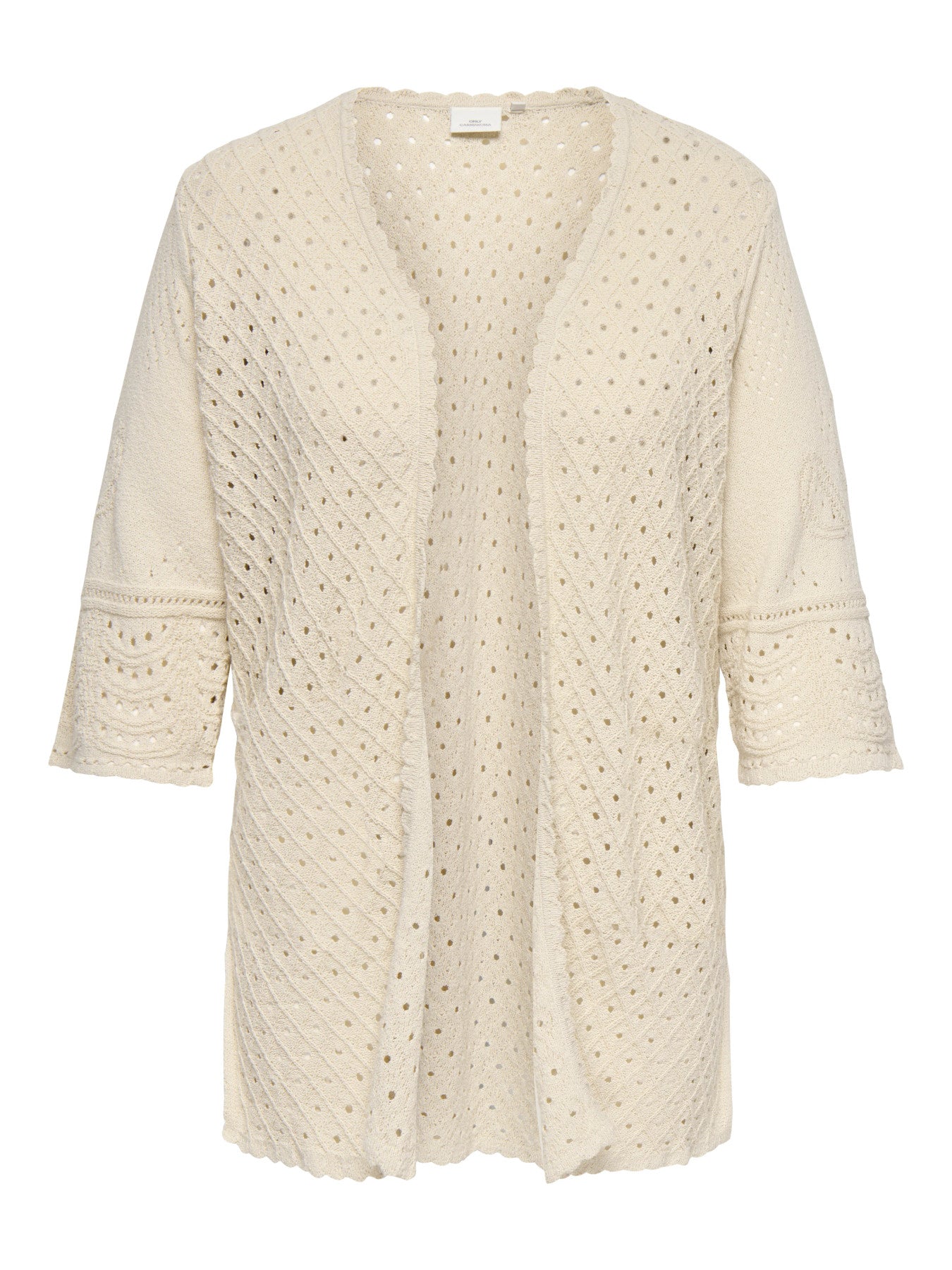 CARLUZA 3/4 V-NECK LONG KIMONO KNT