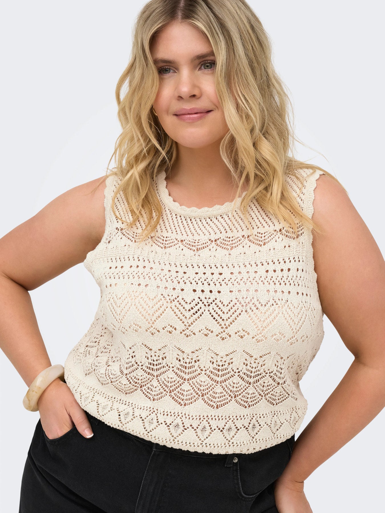 CARLUZA SL O-NECK REVERSIBLE TOP KNT