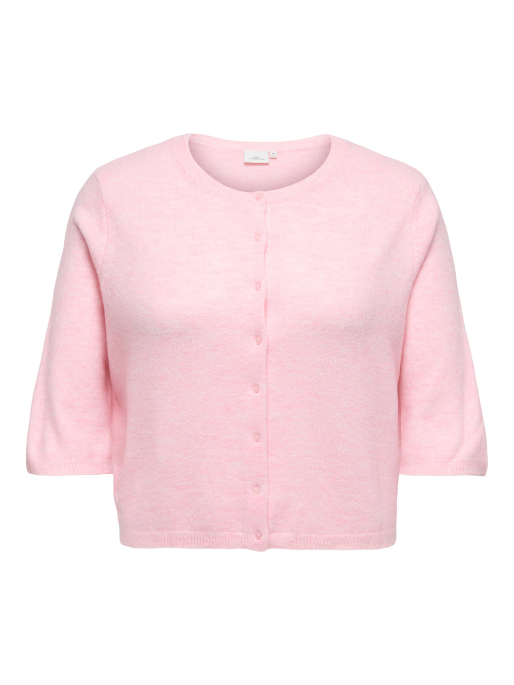 CARVIOLA SS O-NECK CARDIGAN KNT Pale Lilac Melange/Dtm Fmop