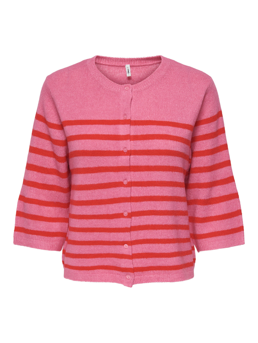 CARVIOLA SS O-NECK CARDIGAN KNT Wild Orchid High Risk ?Red/Mel?DTM Fmop