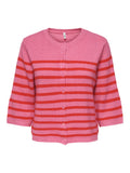 CARVIOLA SS O-NECK CARDIGAN KNT Wild Orchid High Risk ?Red/Mel?DTM Fmop