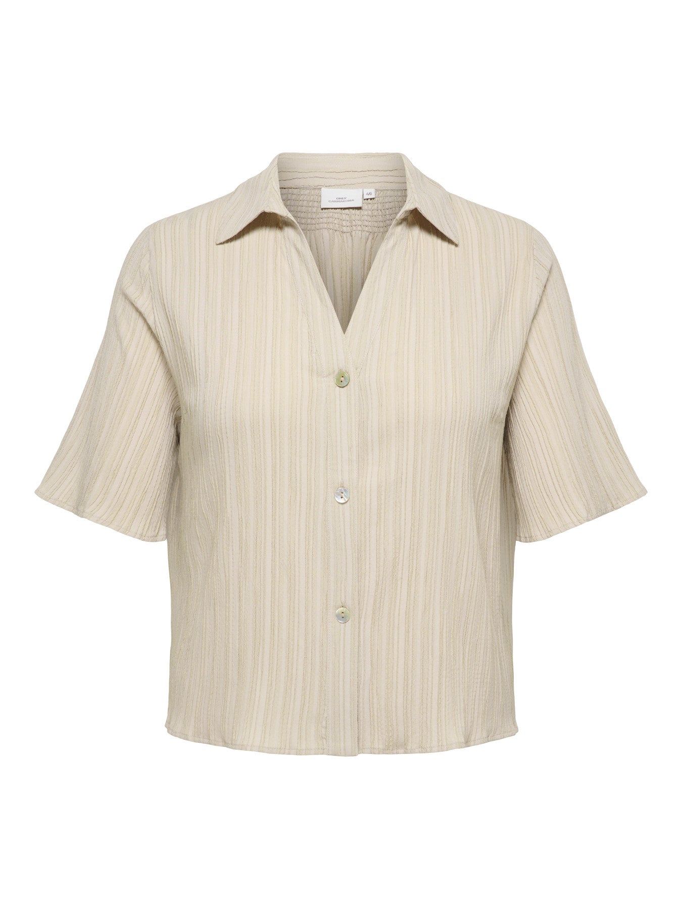 CARMUNICH S/S CRINKLE SHIRT PNT Silver Lining