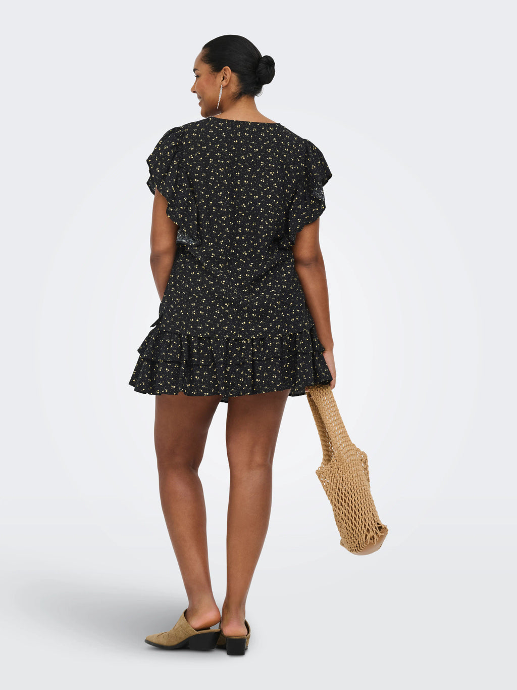 CARALBERTHE S/S V-NECK TOP AOP