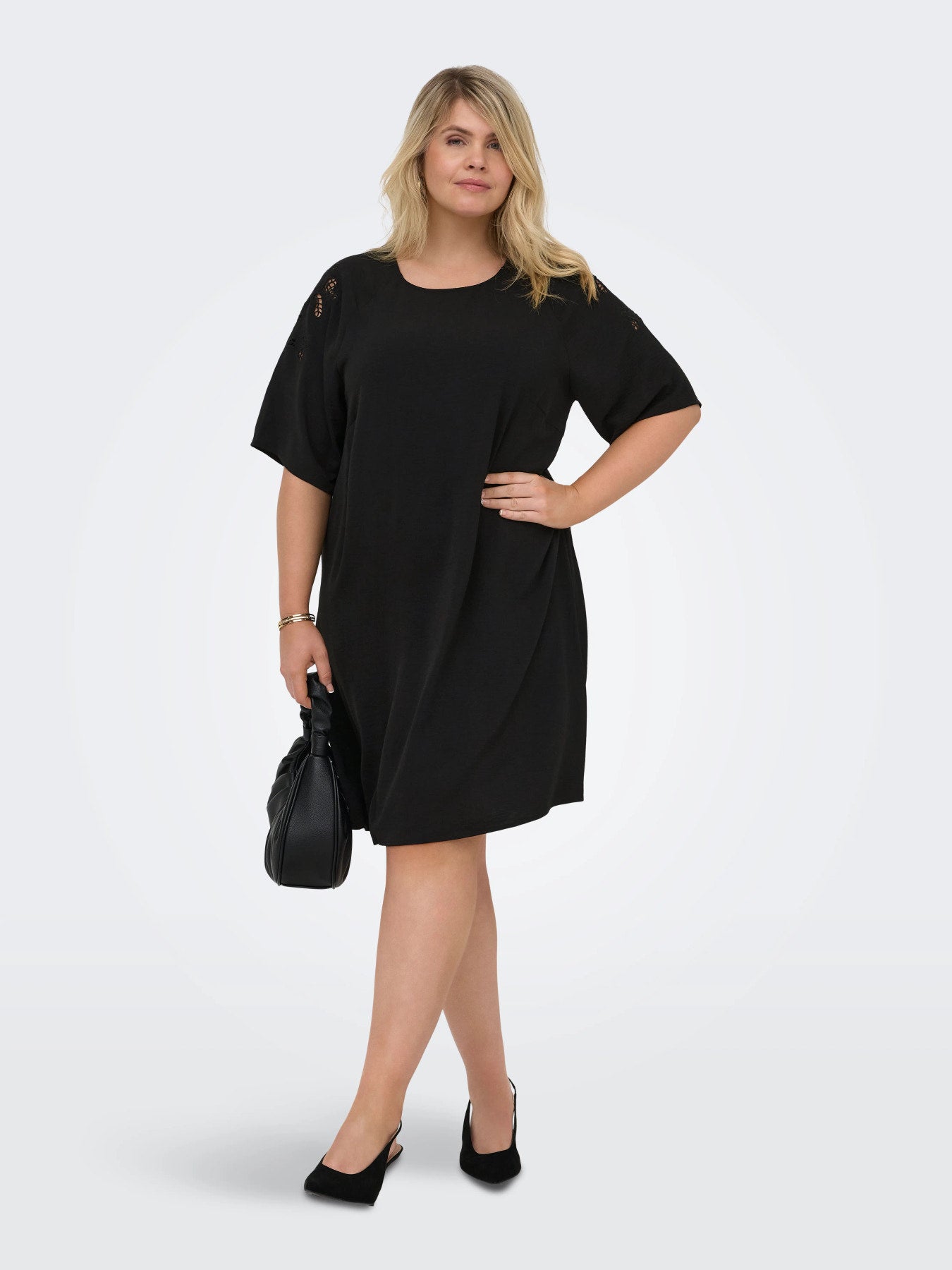 CAREVALOU METTA 2/4 KNEE DRESS WVN