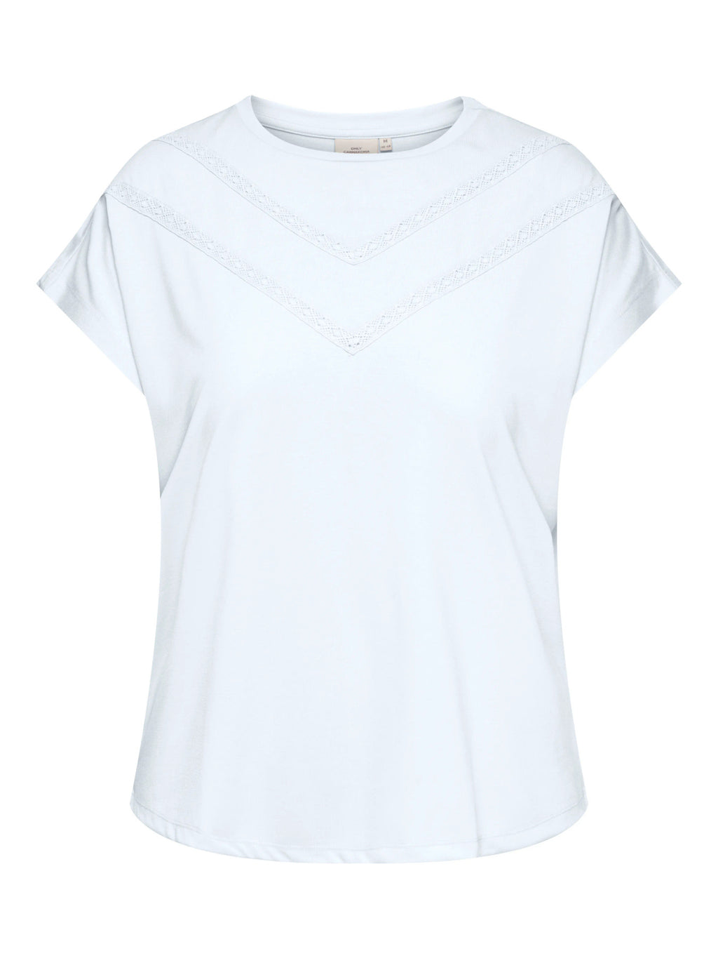 CARCORAL CAPSLEEVE O-NECK TEE JRS Bright white