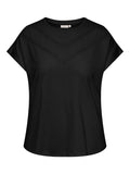 CARCORAL CAPSLEEVE O-NECK TEE JRS Black