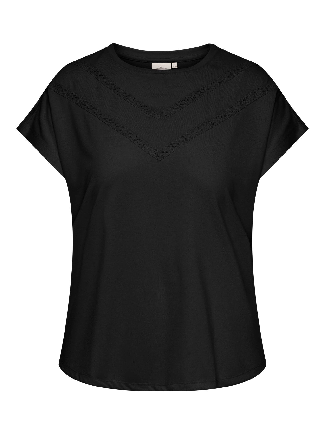 CARCORAL CAPSLEEVE O-NECK TEE JRS Black