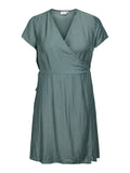 CARJOANNA S/S WRAP KNEE DRESS WVN