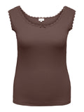 CARFENJA LACE TANK TOP JRS Chocolate Martini