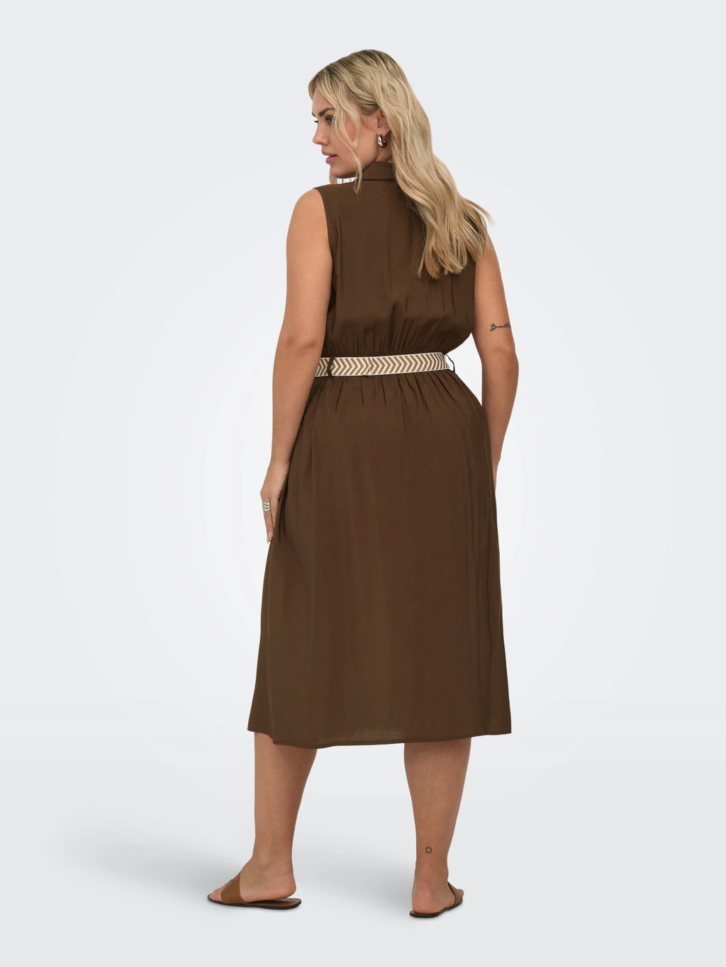 CARCARGI S/L CALF BELT DRESS WVN