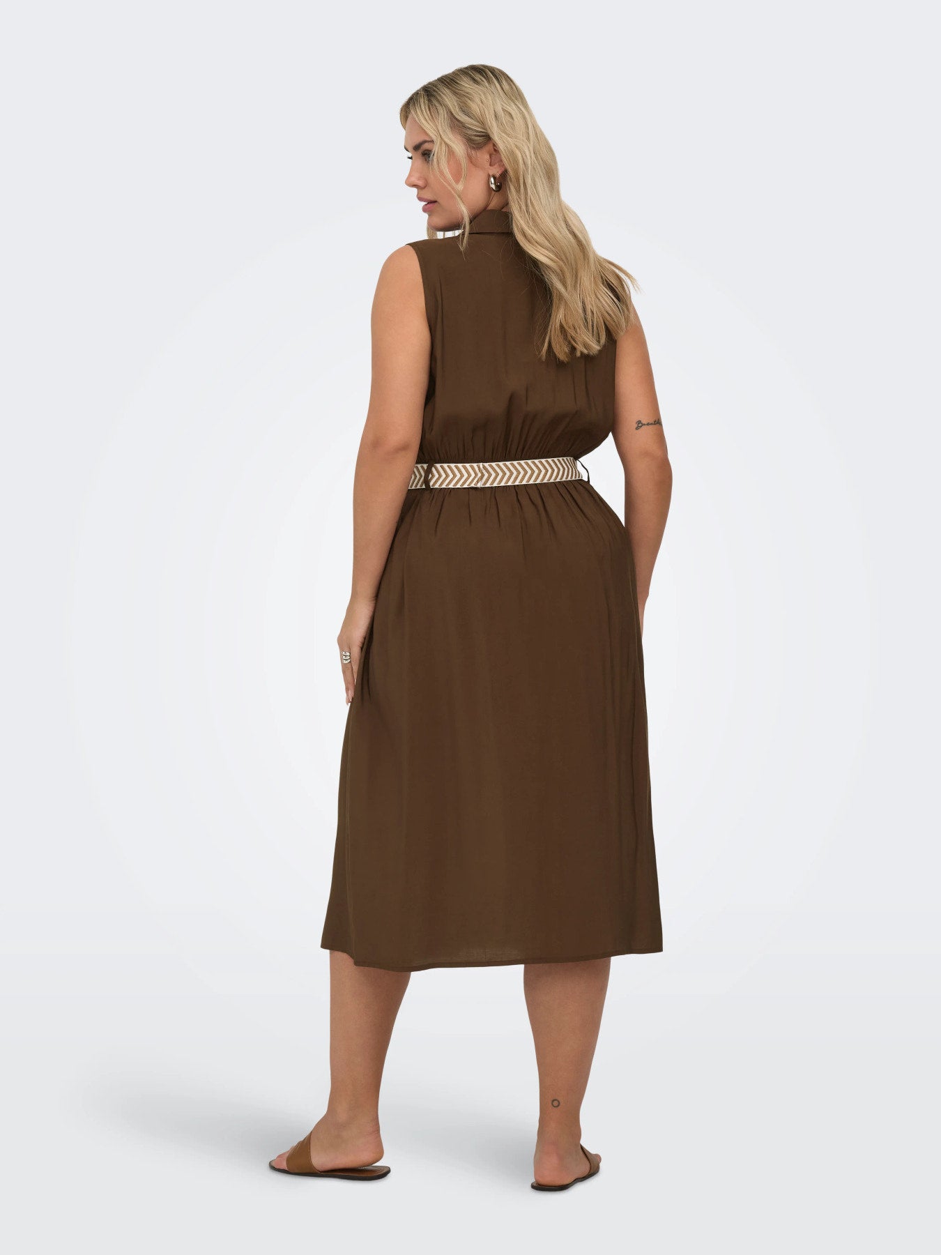 CARCARGI S/L CALF BELT DRESS WVN