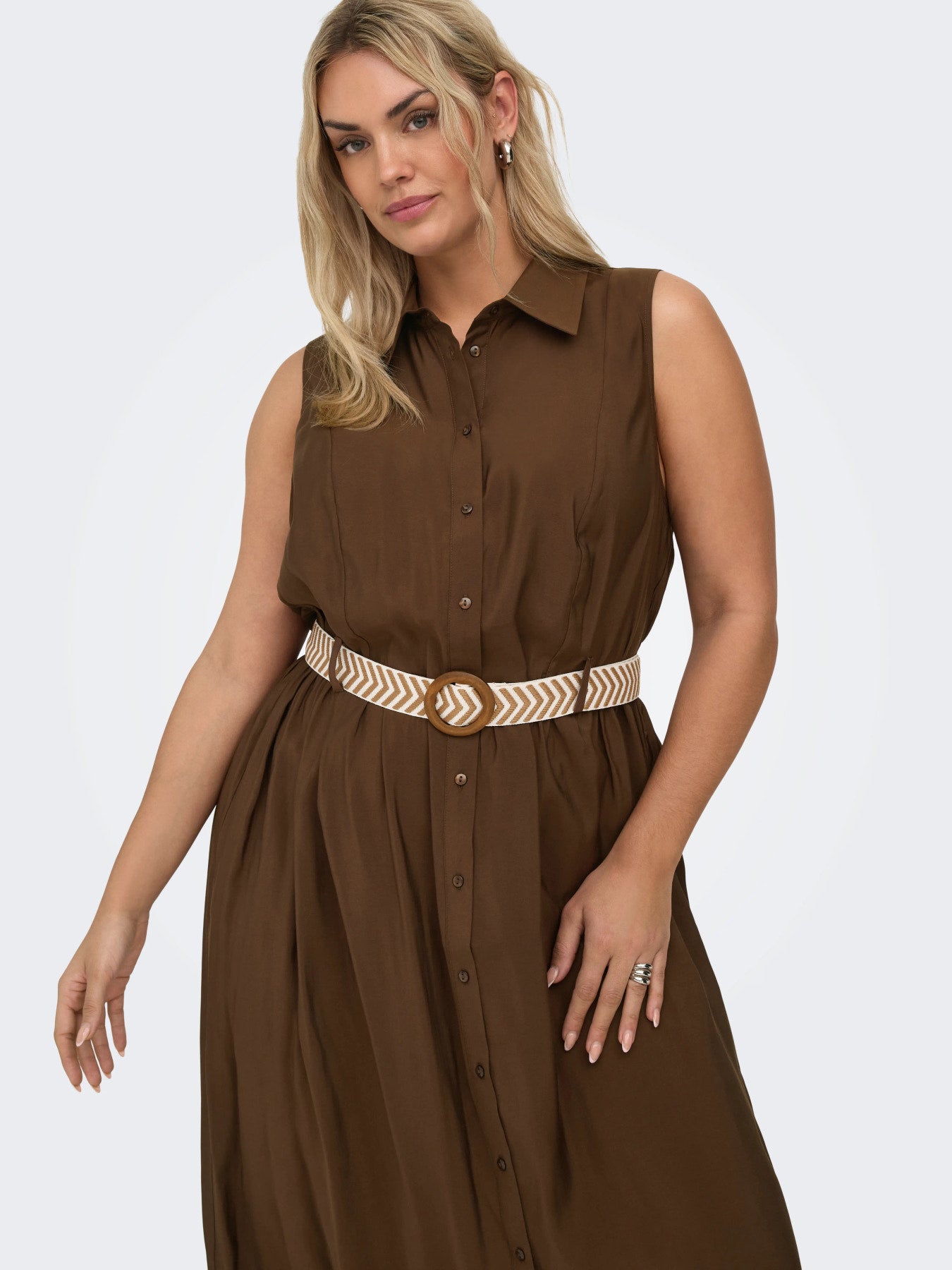 CARCARGI S/L CALF BELT DRESS WVN