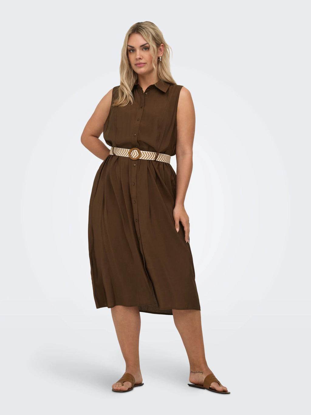 CARCARGI S/L CALF BELT DRESS WVN