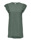 CARMACY S/S O-NECK MIX ABK DRESS JRS Laurel Wreath