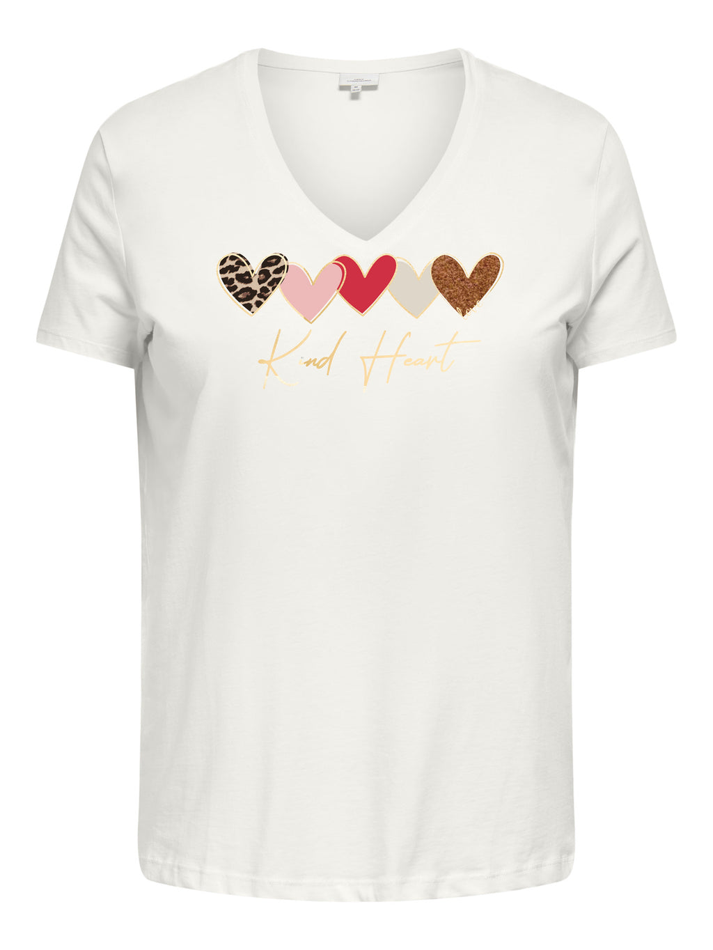 CARMAEBELL S/S V-NECK REG TEE JRS Cloud Dancer New Love
