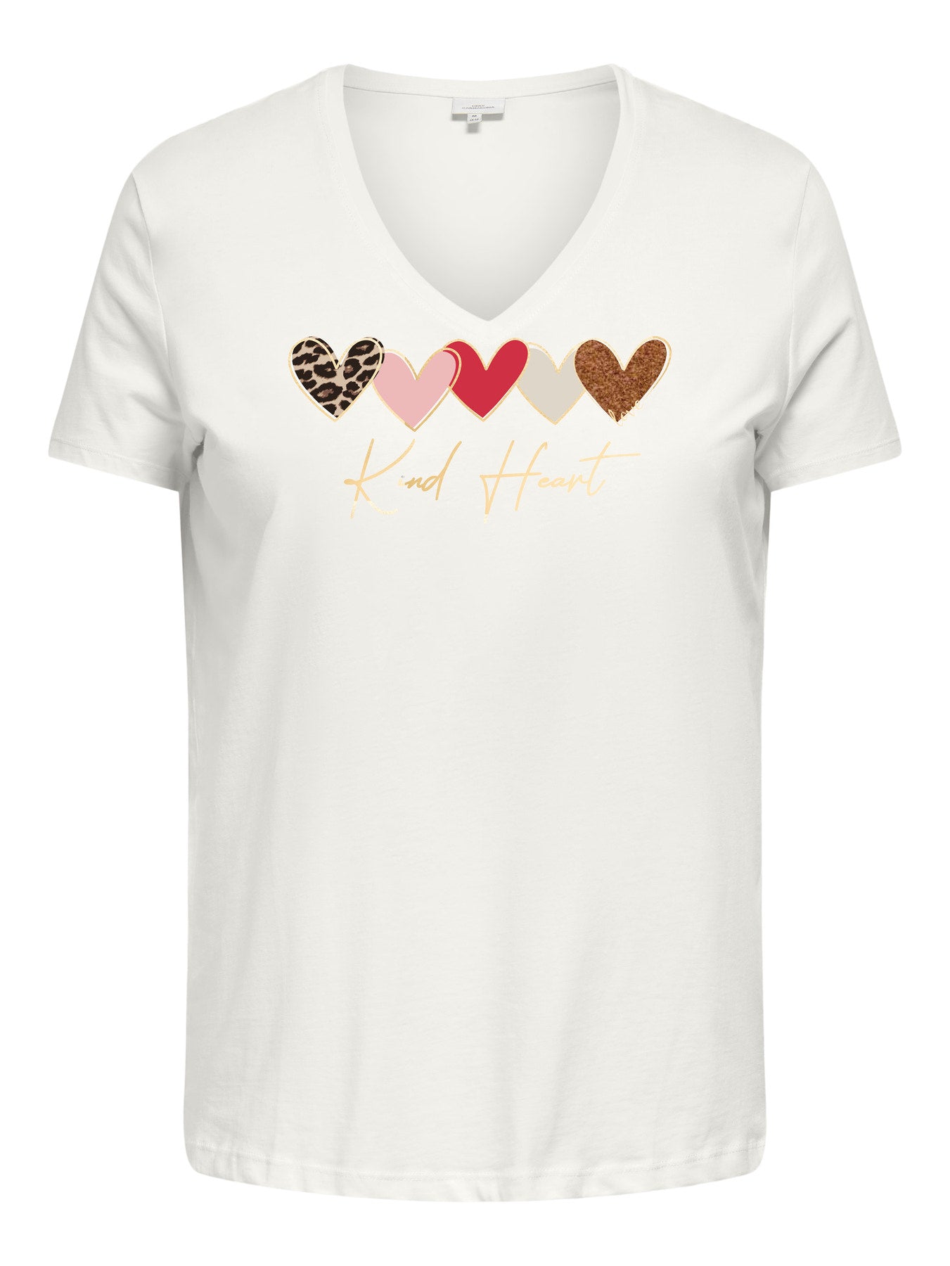 CARMAEBELL S/S V-NECK REG TEE JRS Cloud Dancer New Love